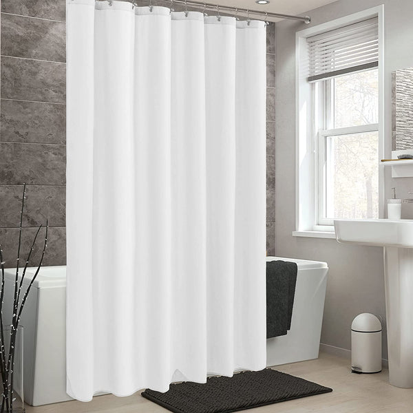 Waterproof Fabric Shower Curtain Liner With Rings