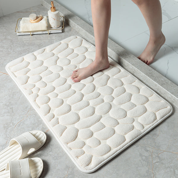 Cobblestone Embossed Bathroom Rug