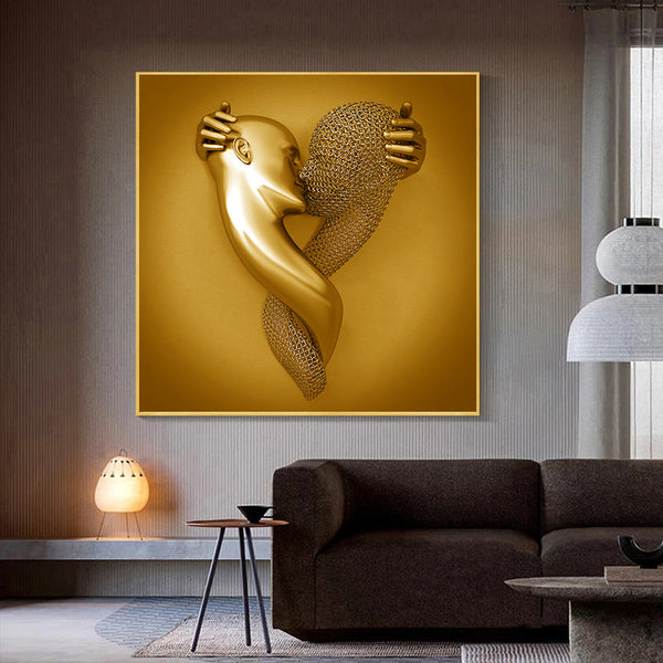 Canvas Wall Art - Eternal Lovers Statue