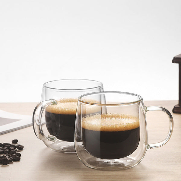 Double Glass Coffee Mug