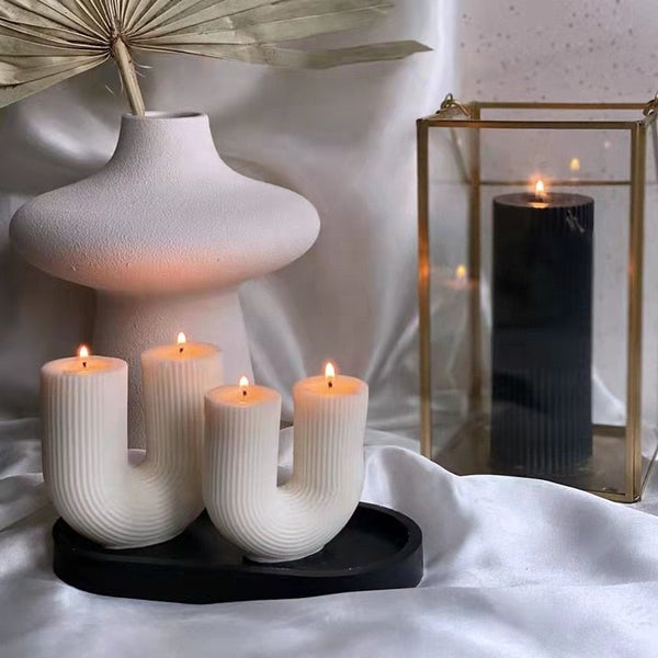 Relaxing U-Shaped Candle