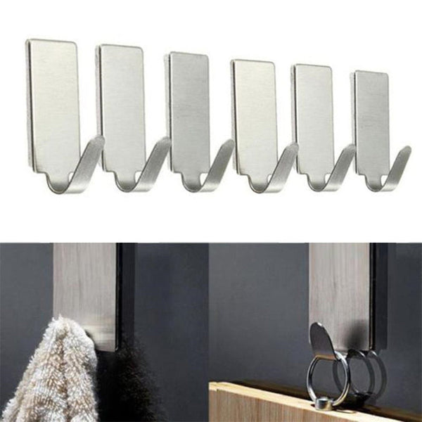 Self Adhesive Stainless Steel Hooks 8PCS